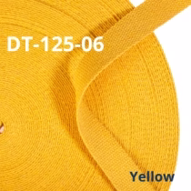 1 1/4 inch heavy cotton webbing strap yellow for bag sewing trim