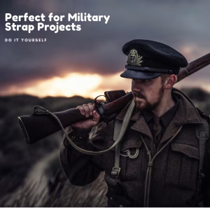 cotton strap army green 25 yards