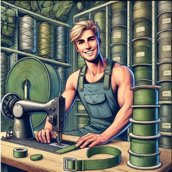 cotton army green strap